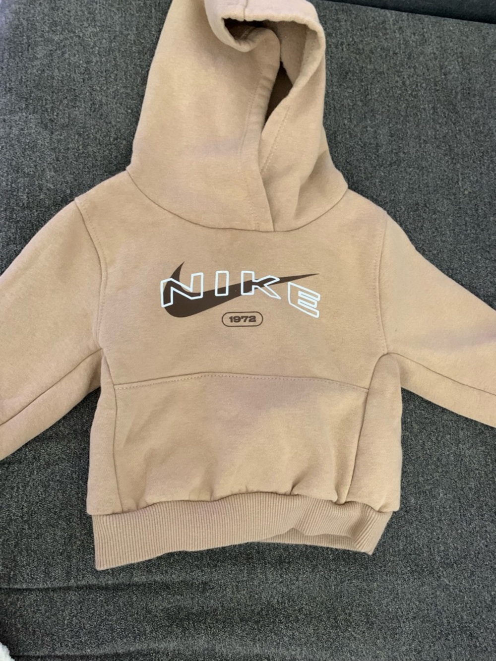 Nike Kids Tan Logo Hoodie Sweatshirt